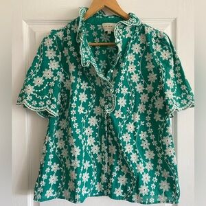 Sézane dahlia shirt